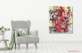 Face value ( 100x120 cm ) - Danish Gallery - Moderne, abstrakte malerier. Online galleri med original, unik kunst til din bolig. 