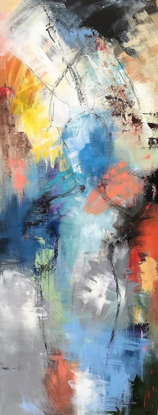 Composition 493 ( 40x100 cm )