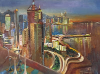 Hong Kong fires (80x60cm)