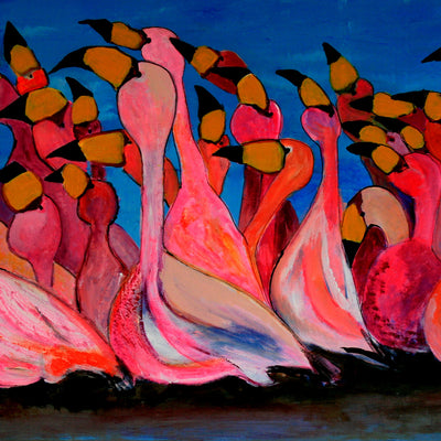Flamingofest (120x60 cm)
