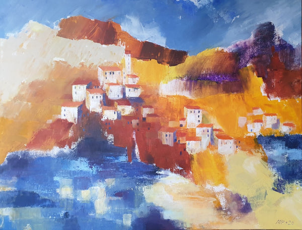 Mountain town IV (90x70cm)