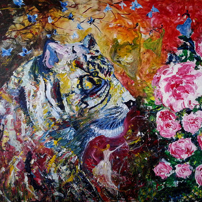 Tiger for love ( 120x100 cm )
