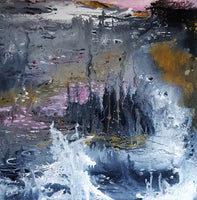 Hot springs ( 60x60 cm ) - Danish Gallery - Moderne, abstrakte malerier. Online galleri med original, unik kunst til din bolig. 