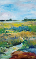 Meadow ( 30x50 cm ) - Danish Gallery - Moderne, abstrakte malerier. Online galleri med original, unik kunst til din bolig. 