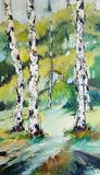 Birch in bunch ( 40x70 cm ) - Danish Gallery - Moderne, abstrakte malerier. Online galleri med original, unik kunst til din bolig. 