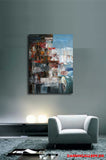 Blue Agate ( 60x80 cm ) - Danish Gallery - Moderne, abstrakte malerier. Online galleri med original, unik kunst til din bolig. 