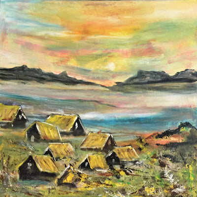 Komposition nr. 2378 - Færøerne (60x60cm)