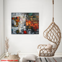 Red Vision (90x70cm) - Danish Gallery - Moderne, abstrakte malerier. Online galleri med original, unik kunst til din bolig. 